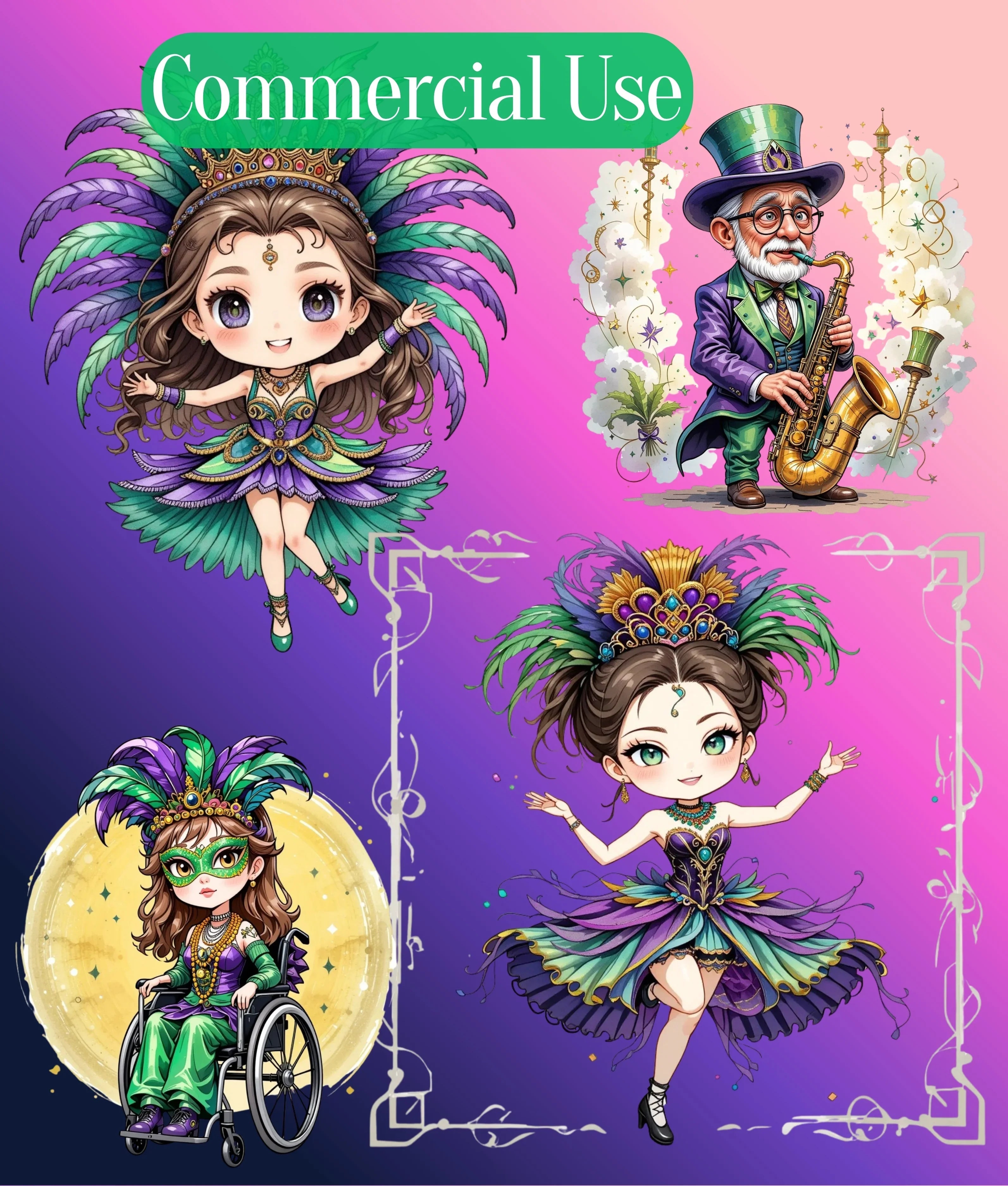 Mardi Gras Clipart Bundle - CraftNest - Digital Crafting and Art