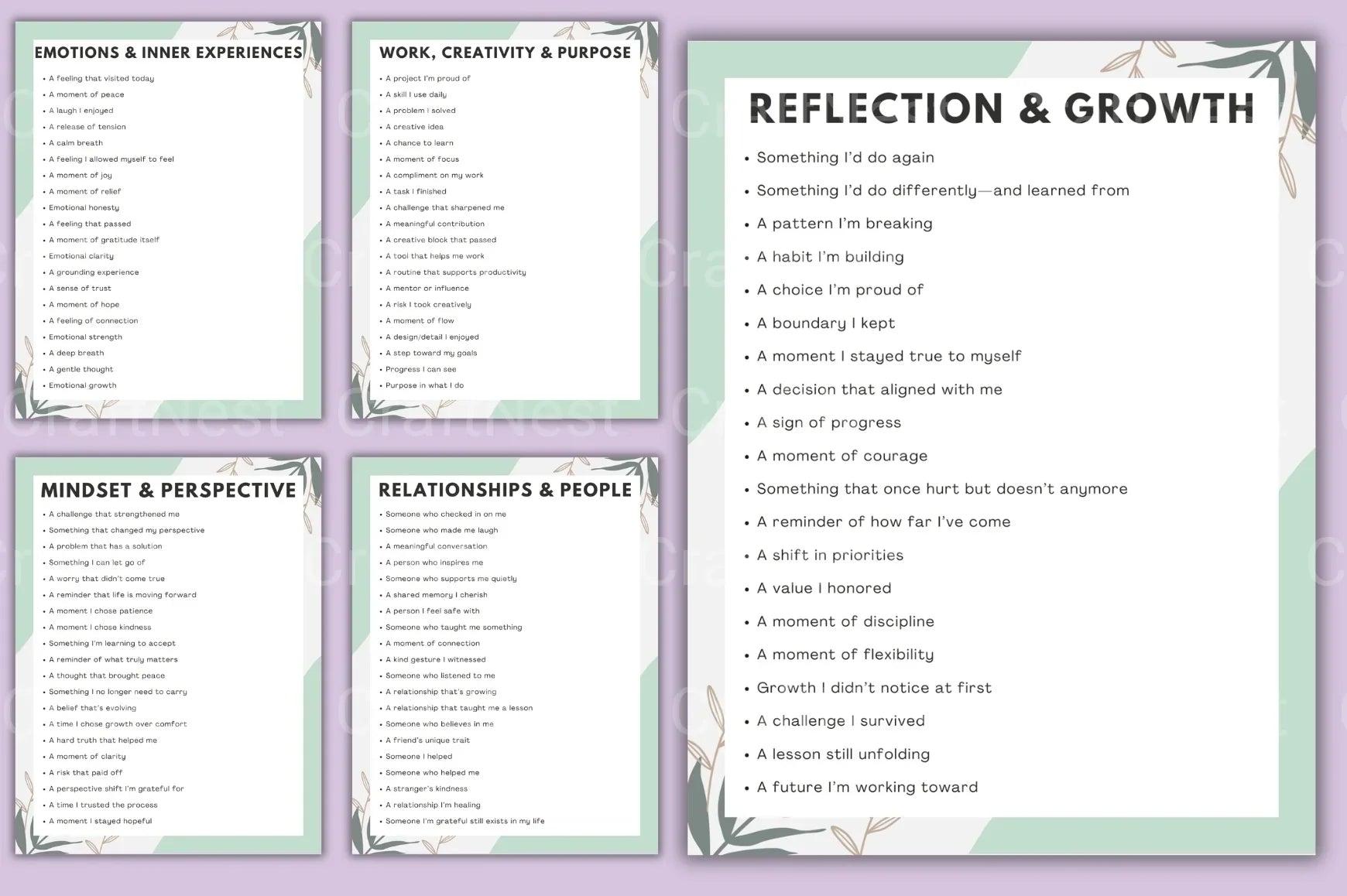 Gratitude Prompt for Reflection and Mindfulness - CraftNest - Digital Crafting and Art