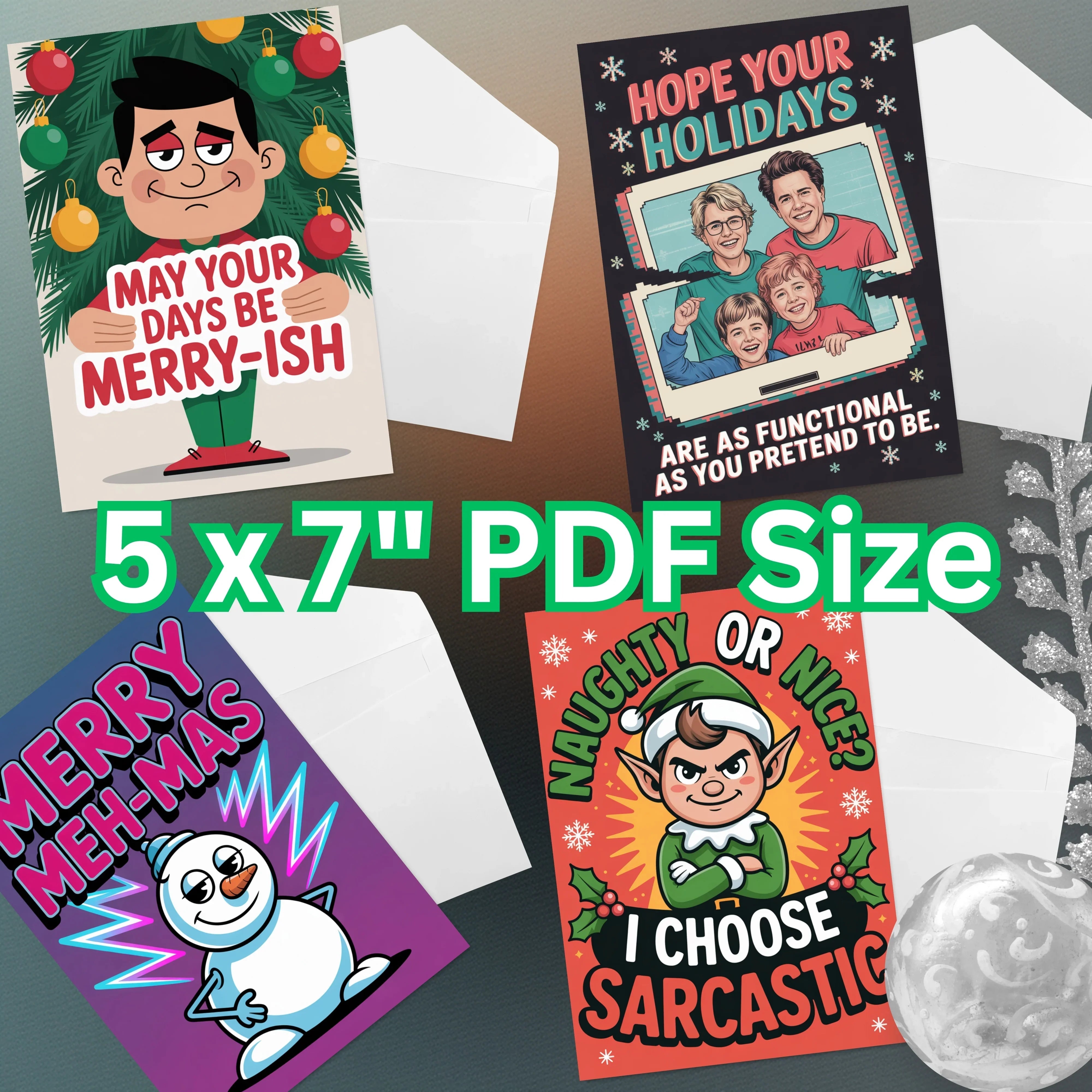 Rude Christmas Cards Clipart Bundle - CraftNest - Digital Crafting and Art