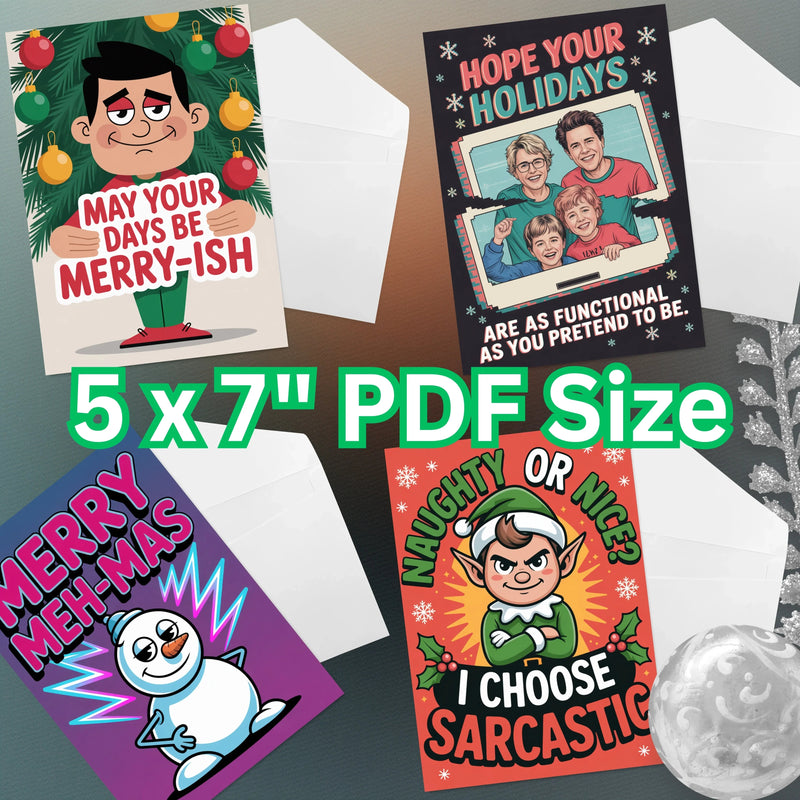 Rude Christmas Cards Clipart Bundle - CraftNest - Digital Crafting and Art