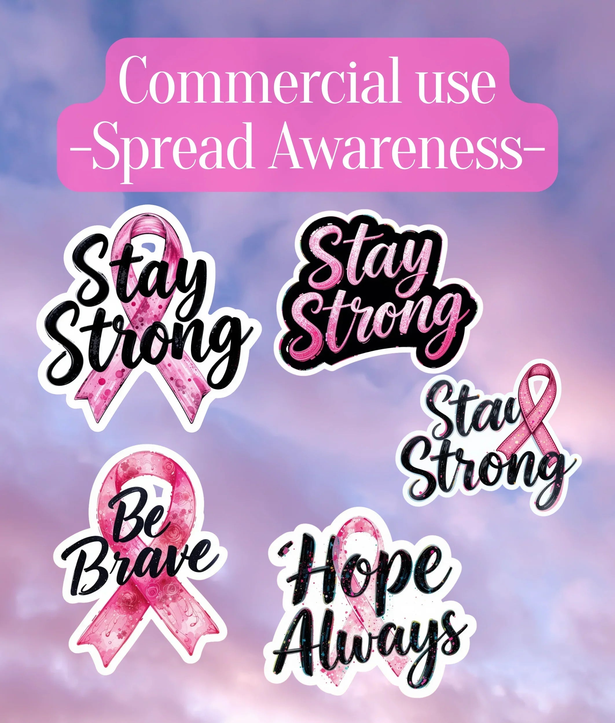 Breast Cancer Awareness Clipart Bundle - CraftNest - Digital Crafting and Art