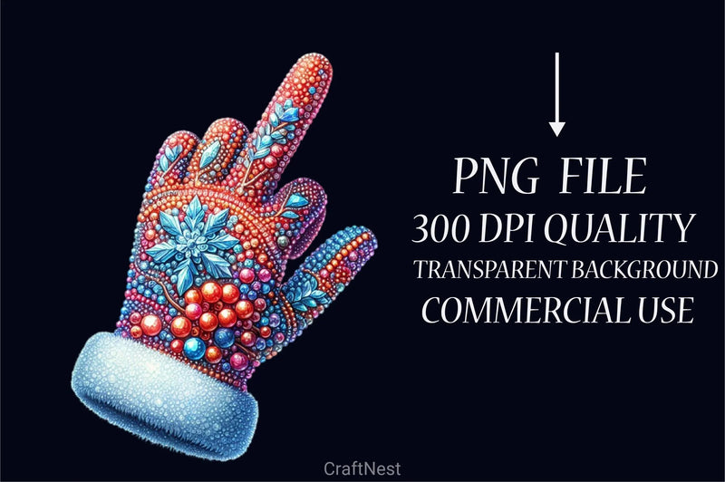 Faux Rhinestones Christmas Clipart Bundle - CraftNest - Digital Crafting and Art