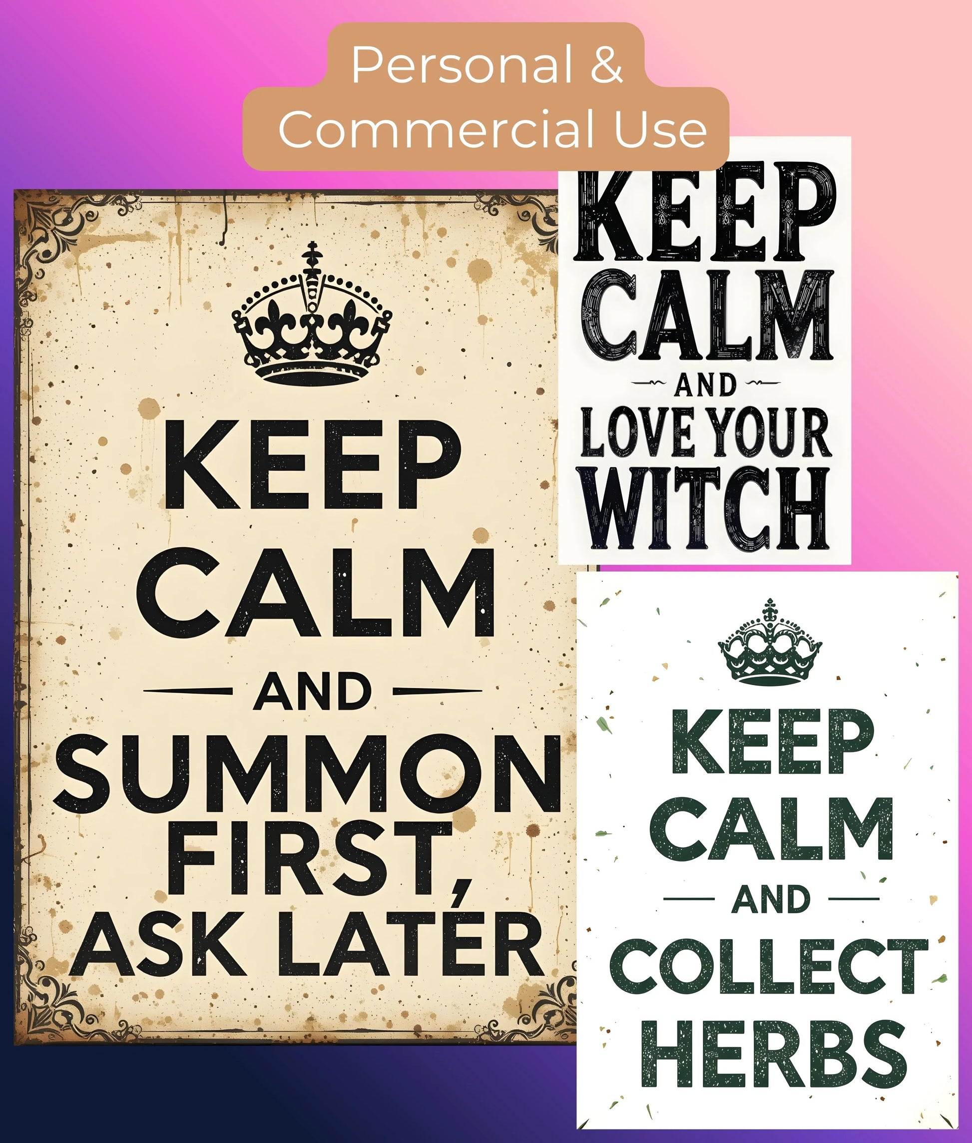 Witch Wall Art Clipart Bundle - CraftNest - Digital Crafting and Art