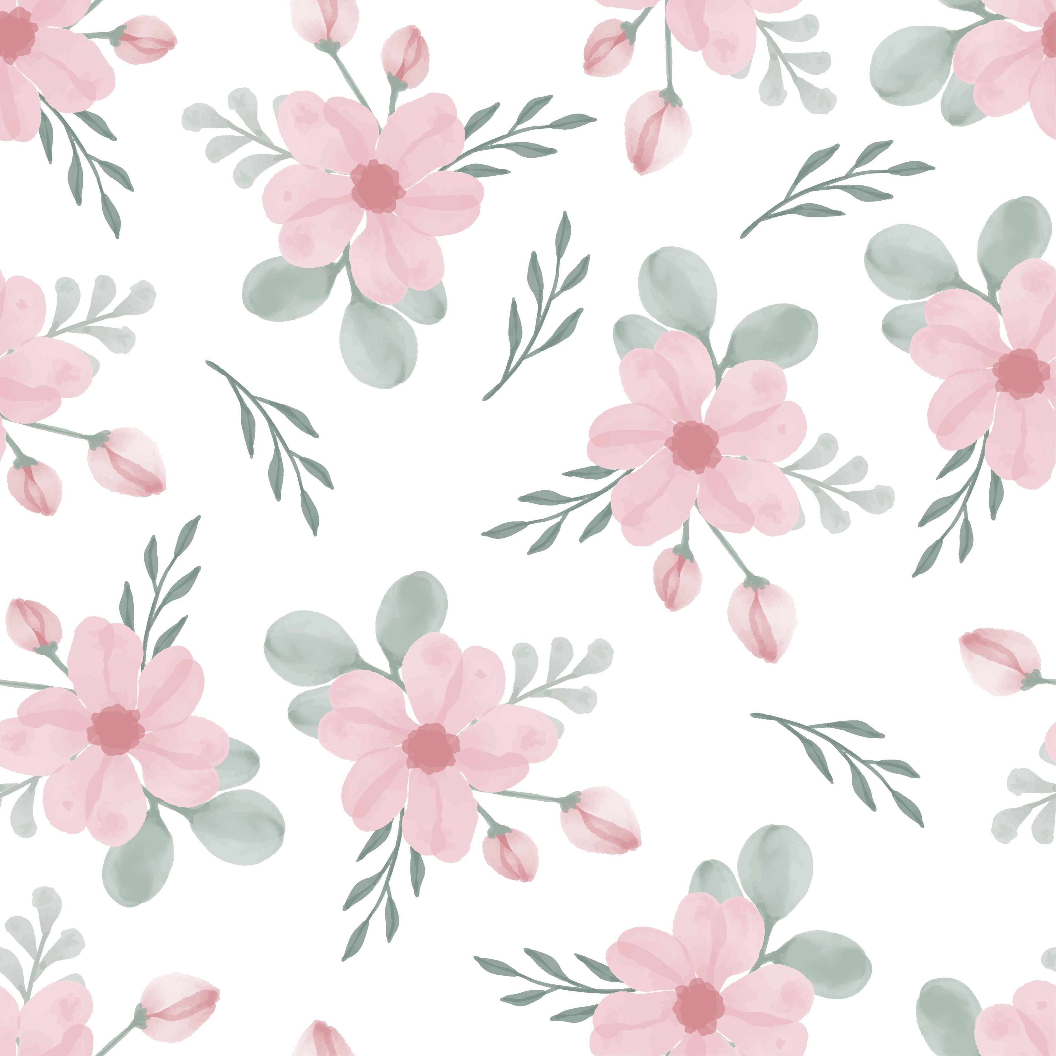 Cottage Chic Flower Seamless Digital Paper - CraftNest - Digital Crafting and Art