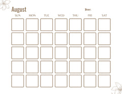 Blank Monthly Calendar KDP Planner - CraftNest - Digital Crafting and Art
