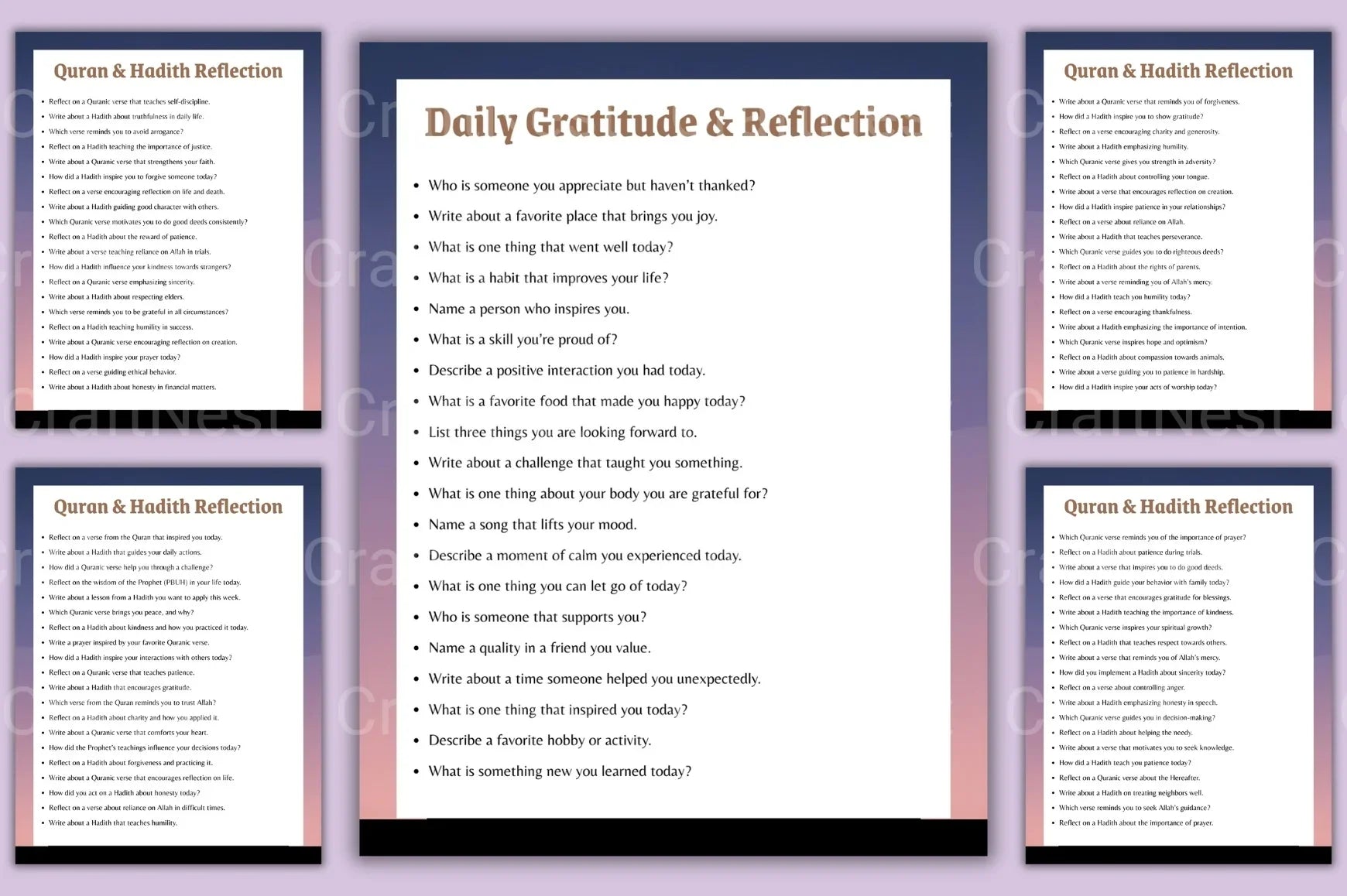 Islamic Mindfulness Prompts for Spiritual Growth - CraftNest - Digital Crafting and Art