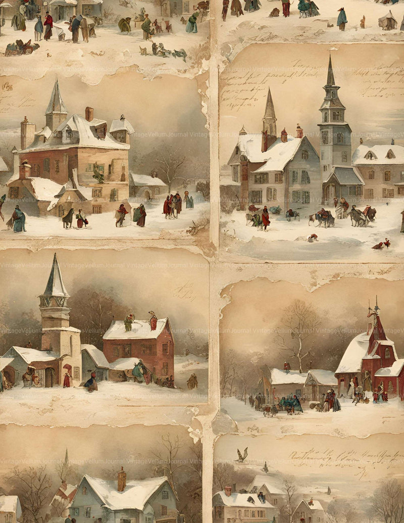 Victorian Christmas Junk Journal Pages - CraftNest - Digital Crafting and Art