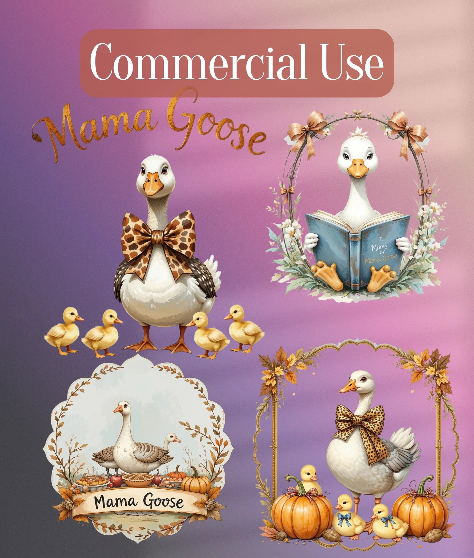 MAMA Goose Clipart Bundle - CraftNest - Digital Crafting and Art