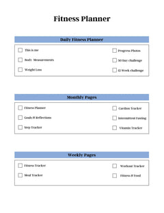 Fitness Planner KDP Planner - CraftNest - Digital Crafting and Art