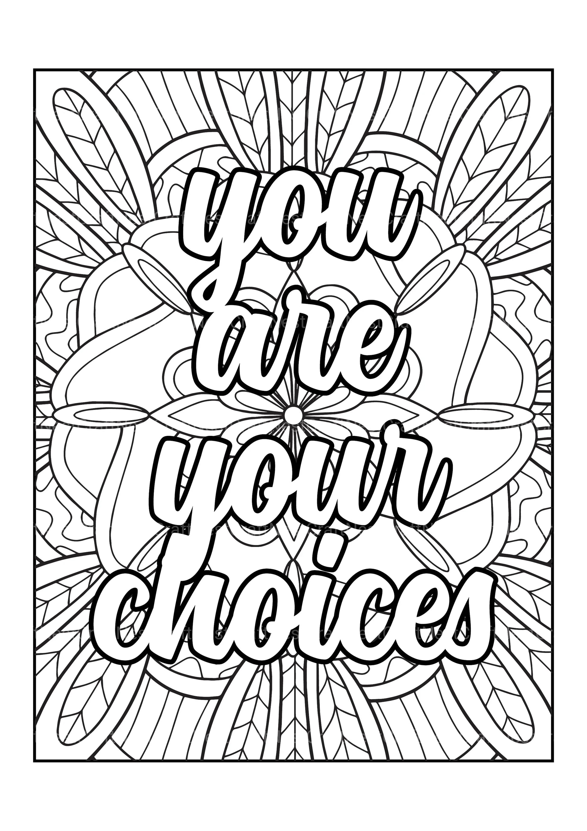 Motivational Quotes Coloring Book 11 - CraftNest - Digital Crafting and Art