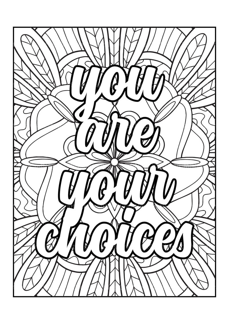 Motivational Quotes Coloring Book 11 - CraftNest - Digital Crafting and Art