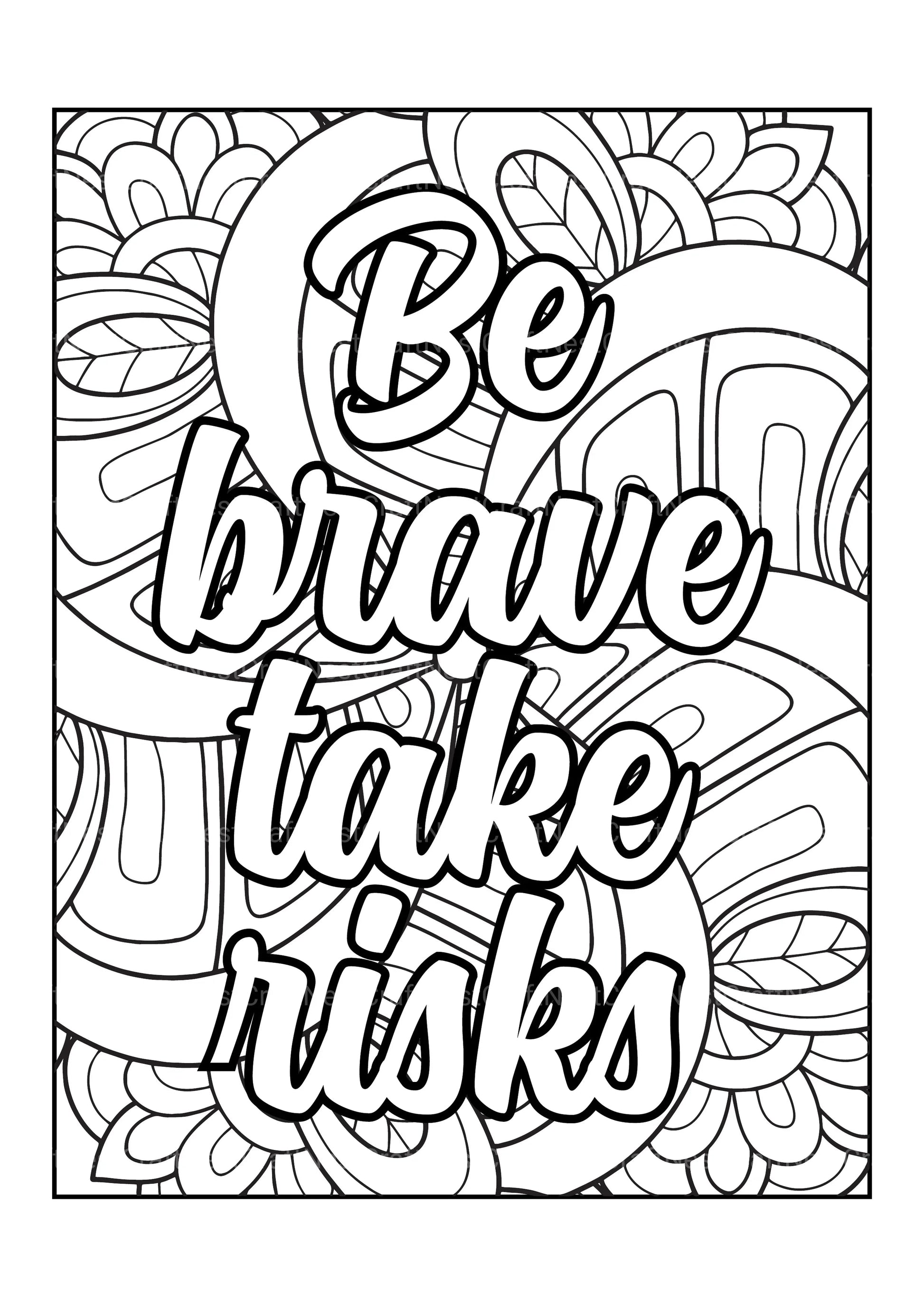 Motivational Quotes Coloring Book 11 - CraftNest - Digital Crafting and Art