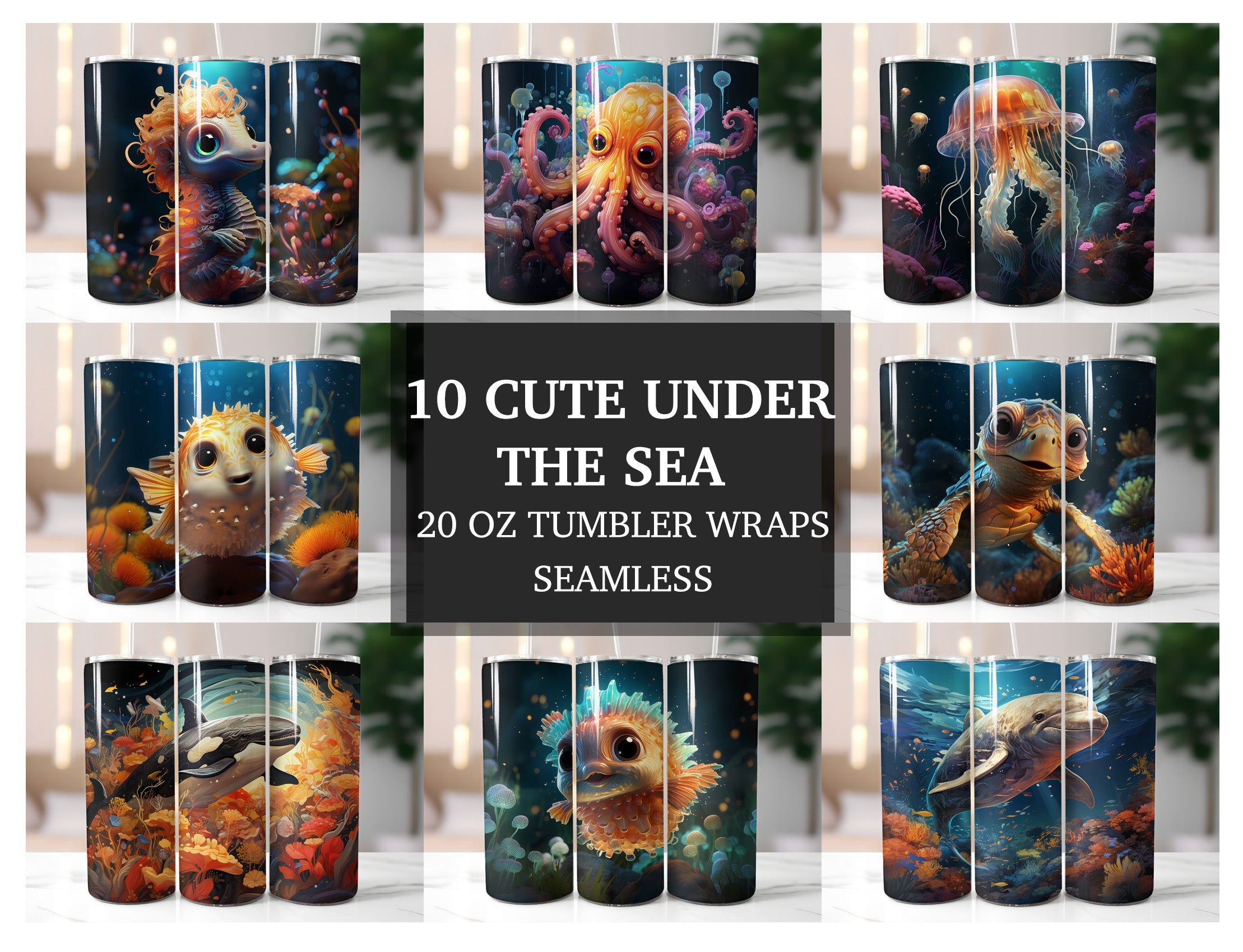 Cute Under the sea Tumbler Wrap - CraftNest