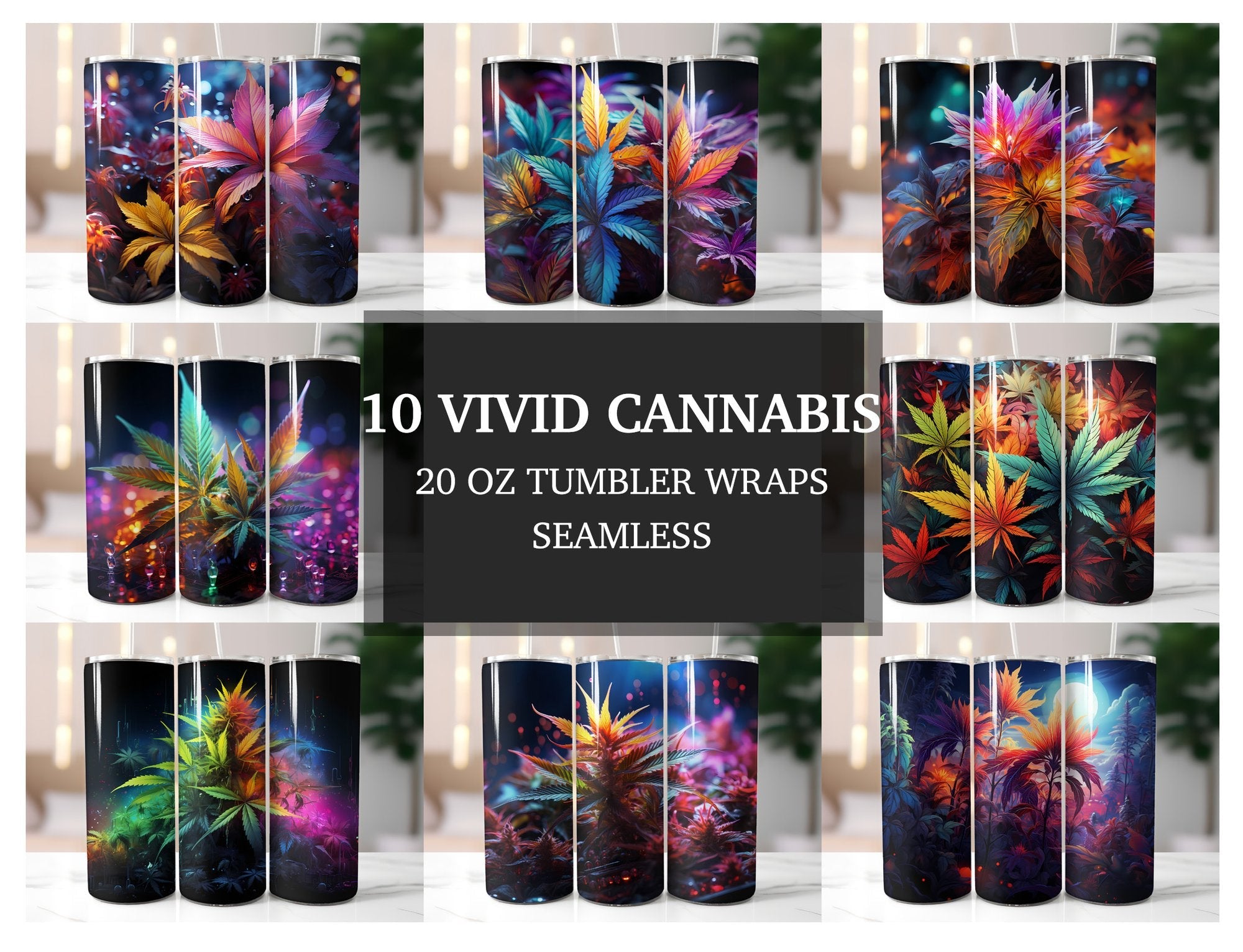 Vivid Cannabis Tumbler Wrap - CraftNest