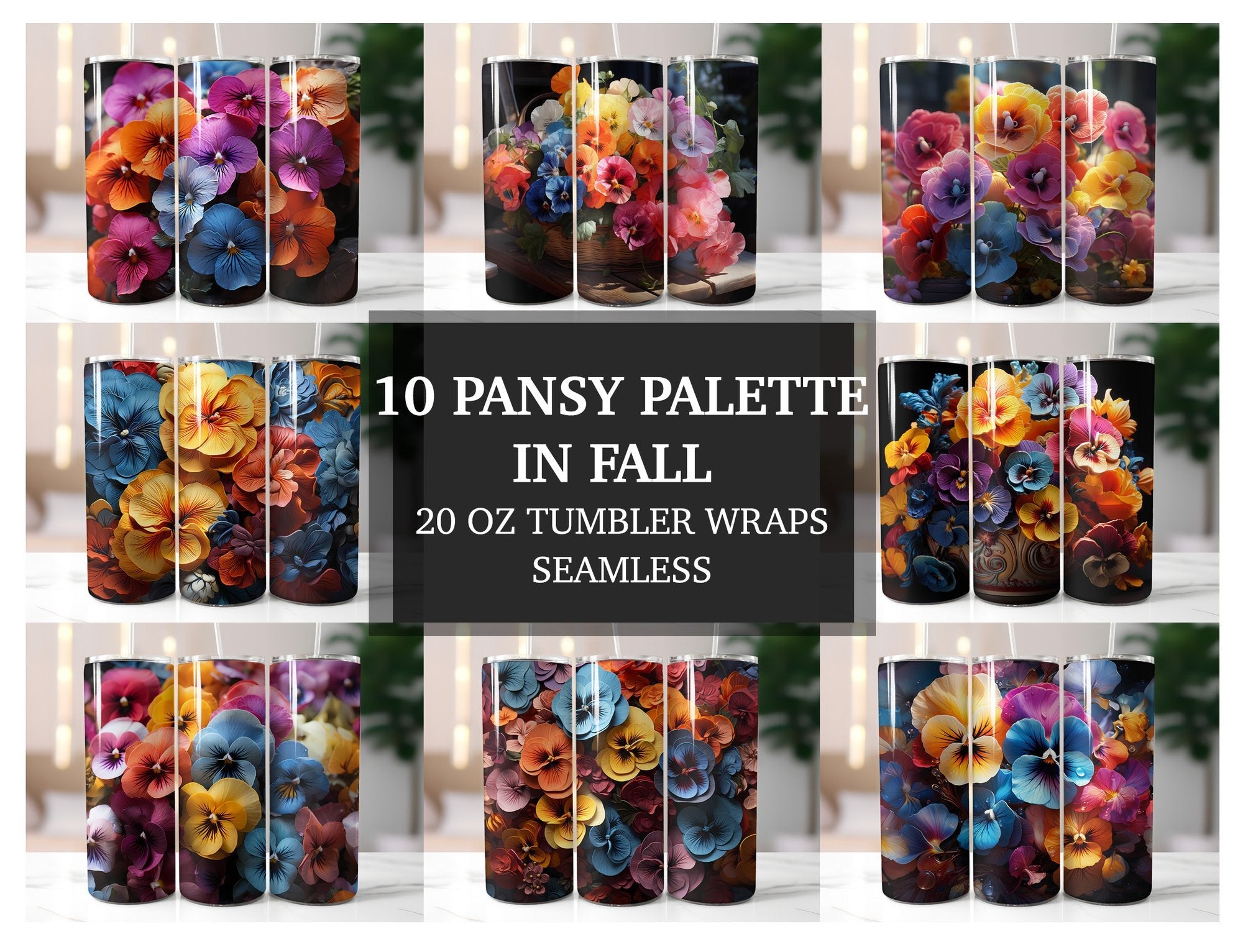 Pansy Palette in Fall Tumbler Wrap - CraftNest