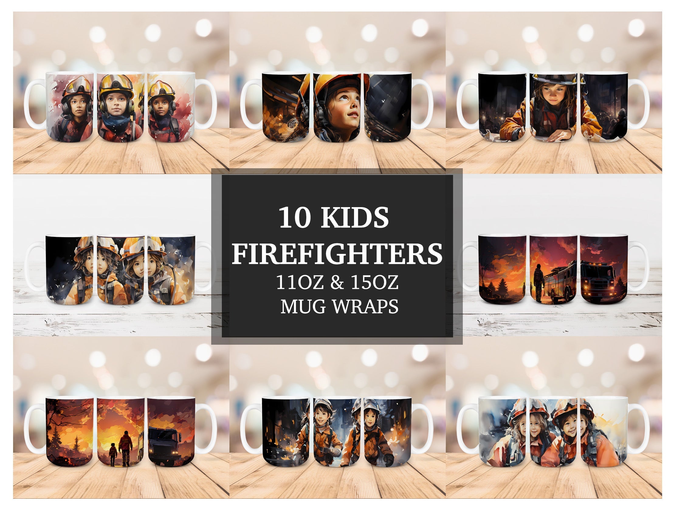 Kids Firefighter Mug Wrap - CraftNest