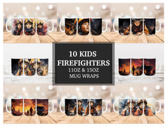 Kids Firefighter Mug Wrap - CraftNest