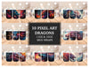 Pixel Art Dragon Mug Wrap