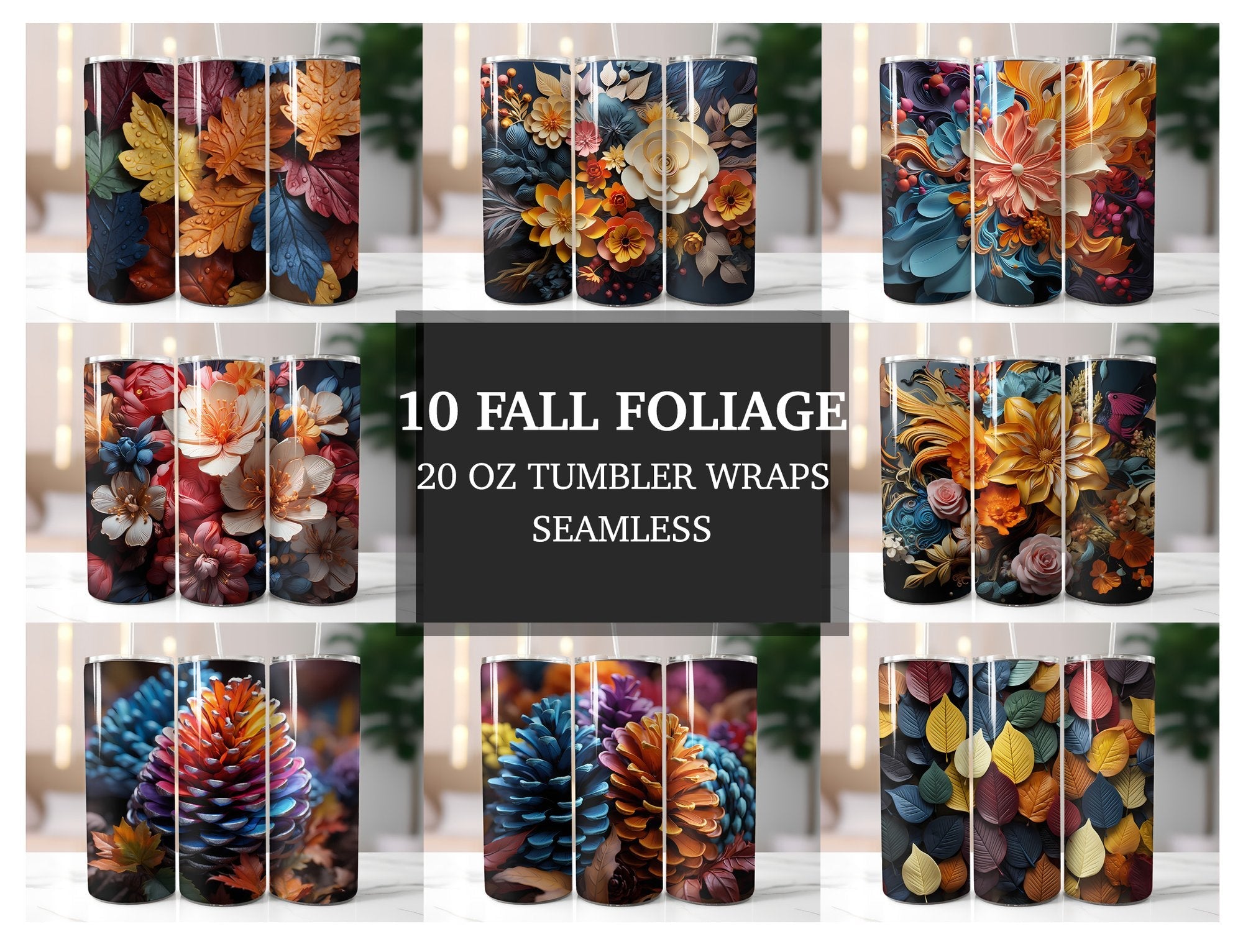 Fall Foliage Tumbler Wrap - CraftNest