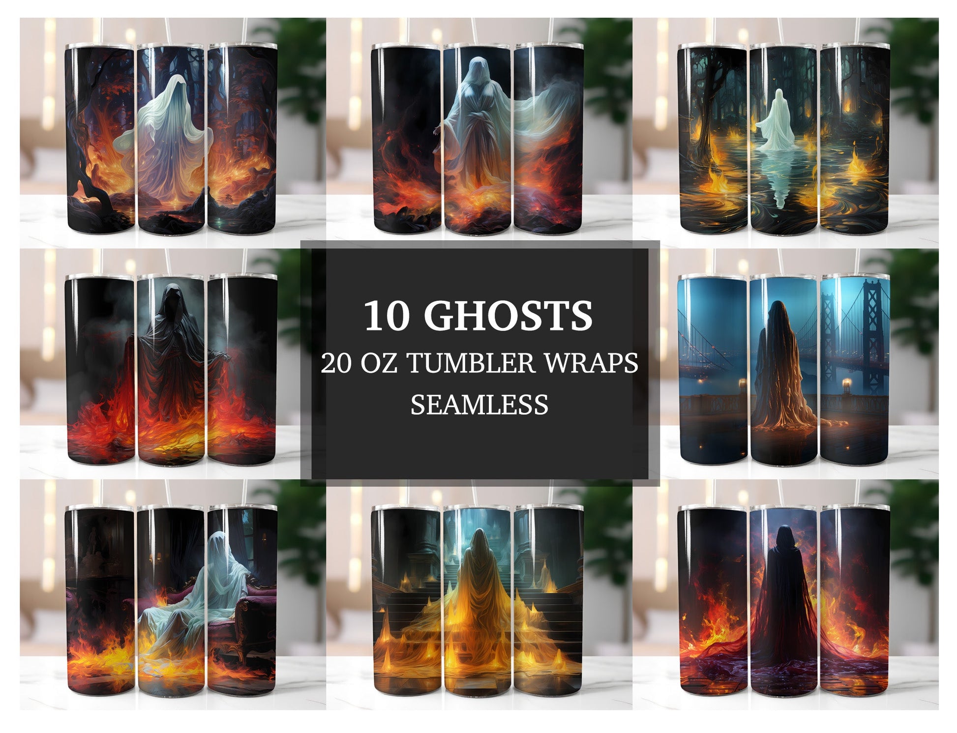 Ghosts Tumbler Wrap - CraftNest