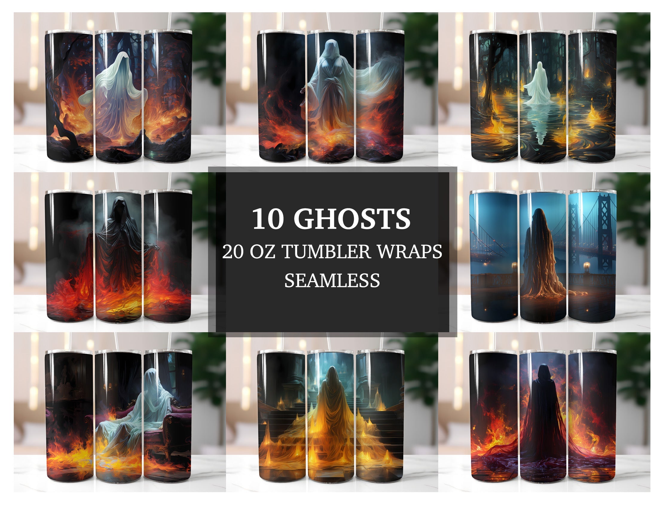 Ghosts Tumbler Wrap - CraftNest