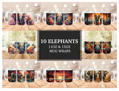 Elephants Mug Wrap - CraftNest