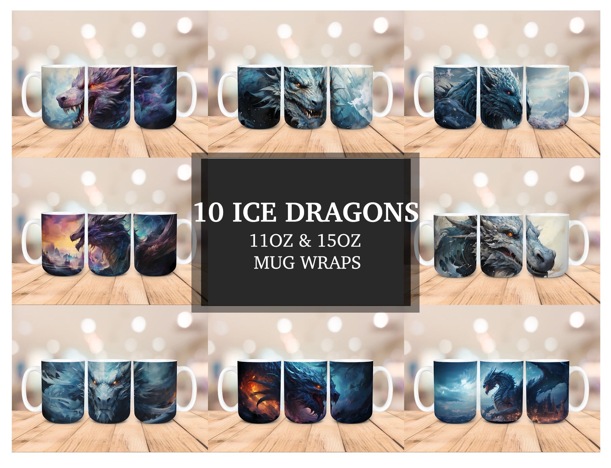 Ice Dragon Mug Wrap - CraftNest