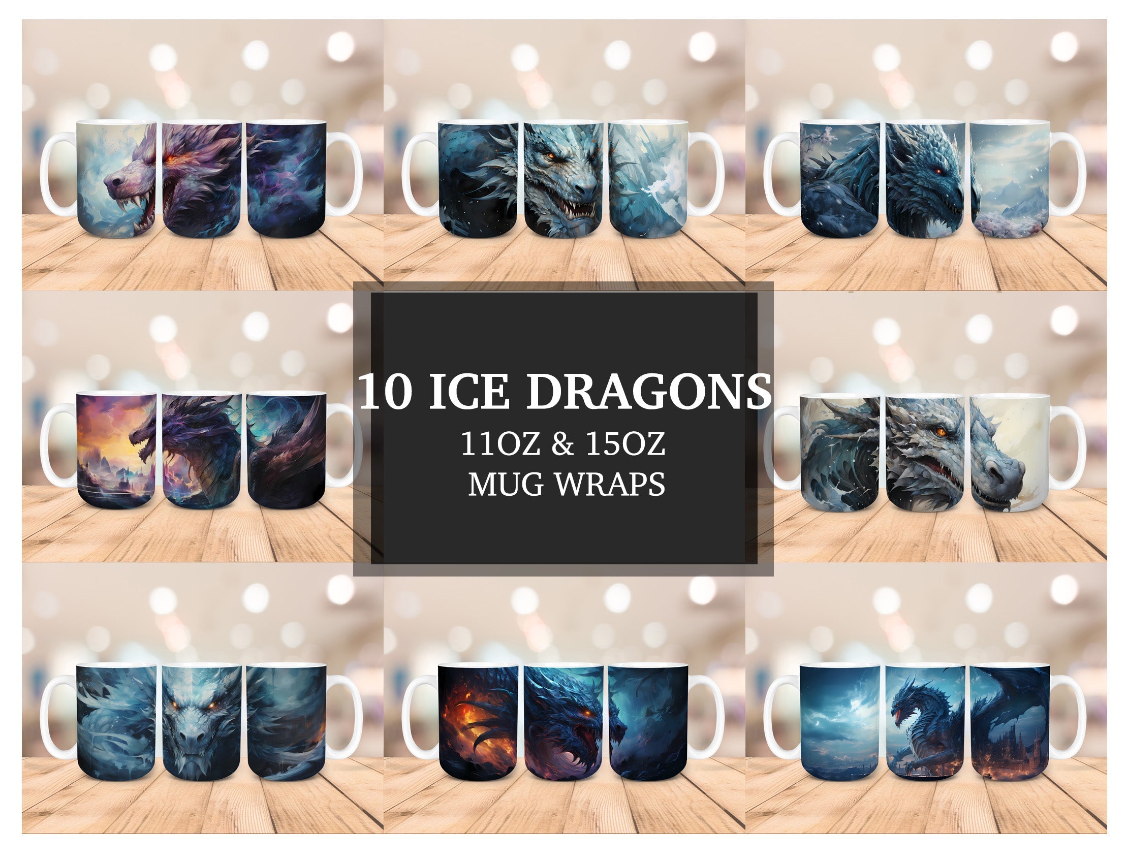 Ice Dragon Mug Wrap - CraftNest