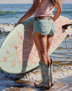 Boho Coastalgirl Wall Art - CraftNest - Digital Crafting and Art