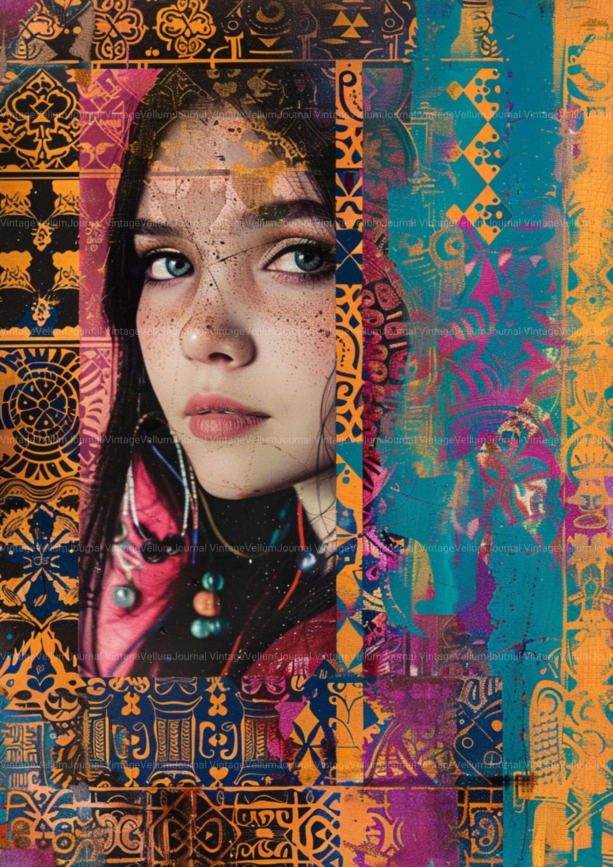 Tribal Chic Junk Journal Pages - CraftNest - Digital Crafting and Art