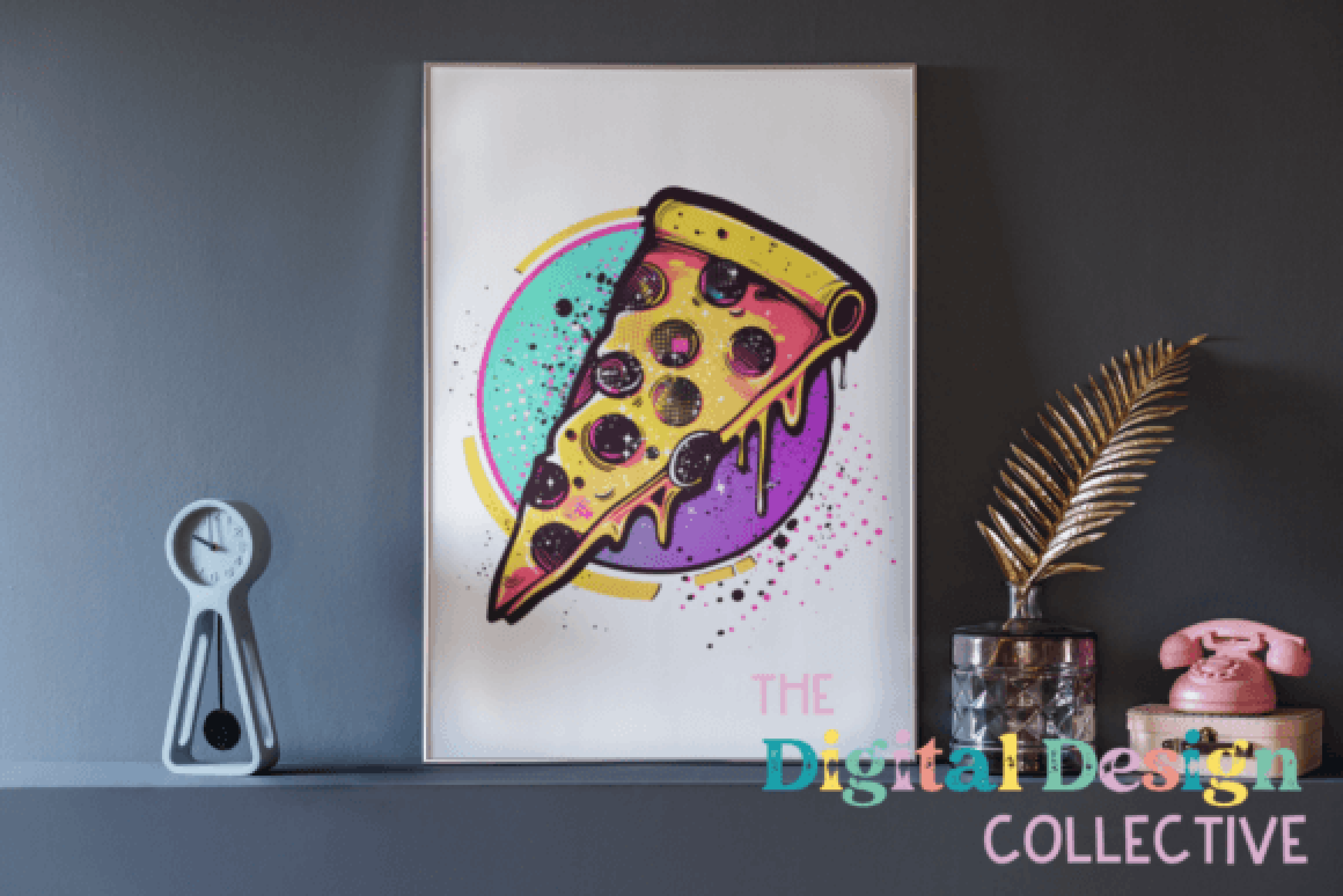90s Retro Pizza Clipart Bundle