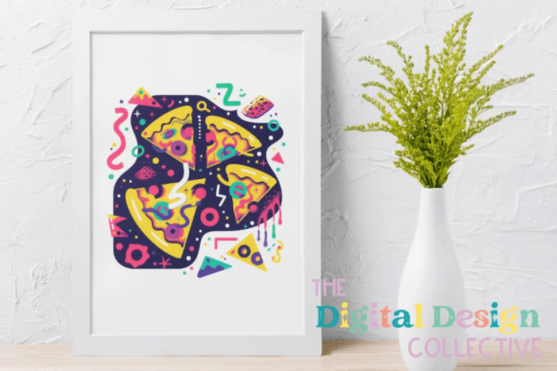 90s Retro Pizza Clipart Bundle - CraftNest - Digital Crafting and Art