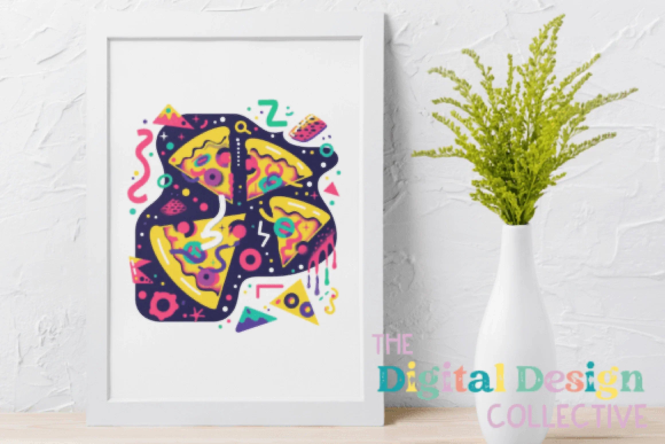 90s Retro Pizza Clipart Bundle - CraftNest - Digital Crafting and Art