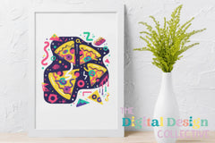 90s Retro Pizza Clipart Bundle - CraftNest - Digital Crafting and Art