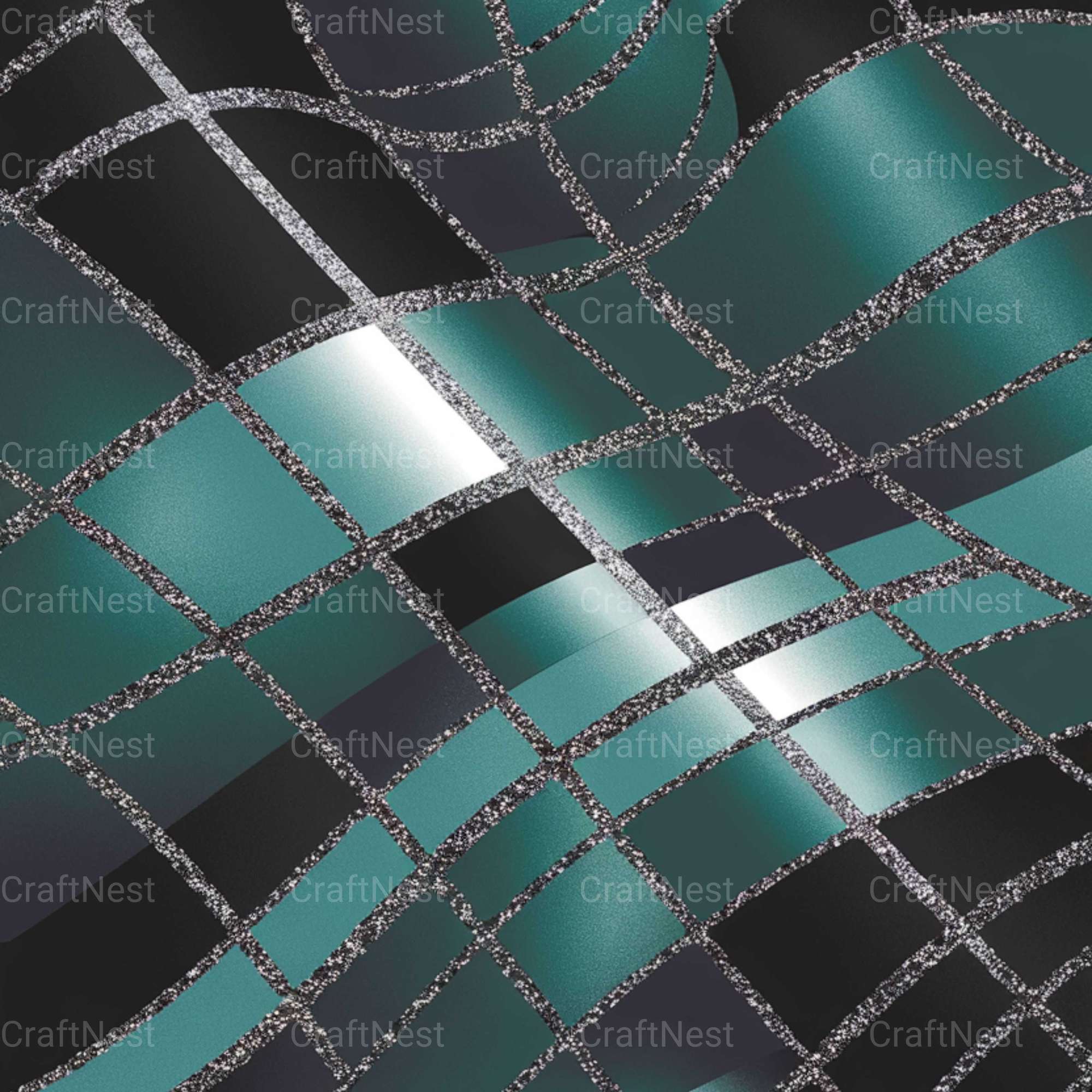 Teal Silver Texture Papers - CraftNest - Digital Crafting and Art