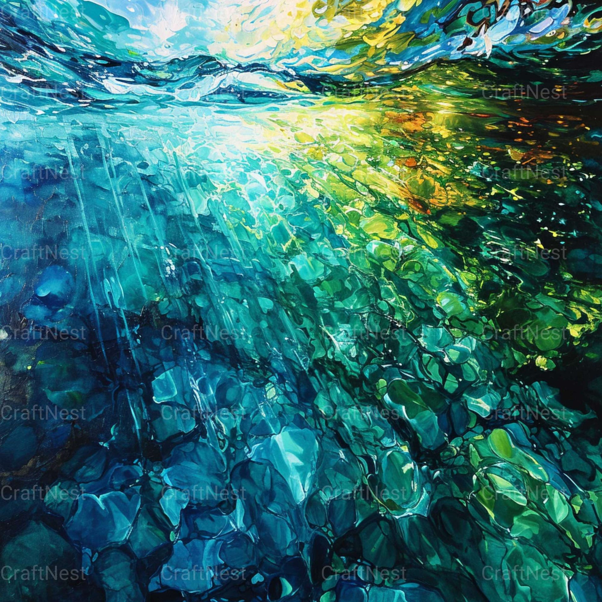 Aquatic Shimmer Texture Papers - CraftNest - Digital Crafting and Art
