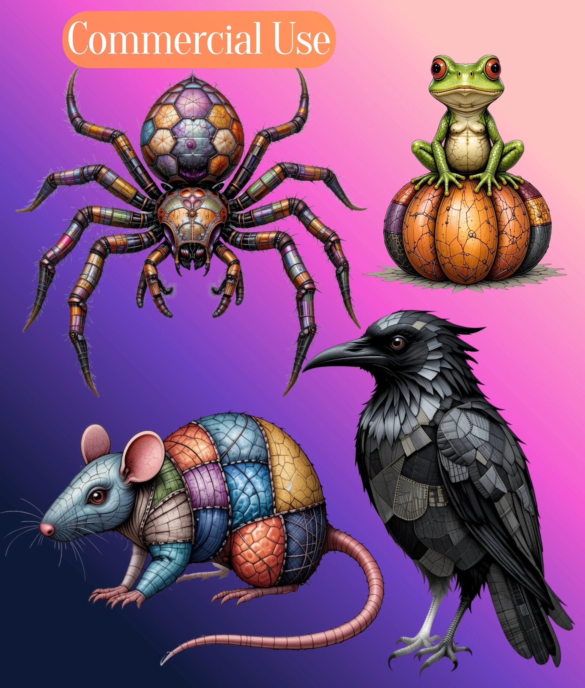 Halloween Patchwork Clipart Bundle - CraftNest - Digital Crafting and Art