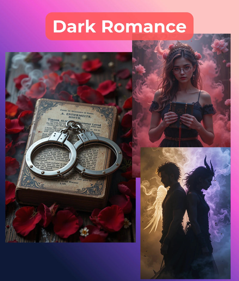 Dark Romance Kindle Case Inserts Clipart Bundle - CraftNest - Digital Crafting and Art