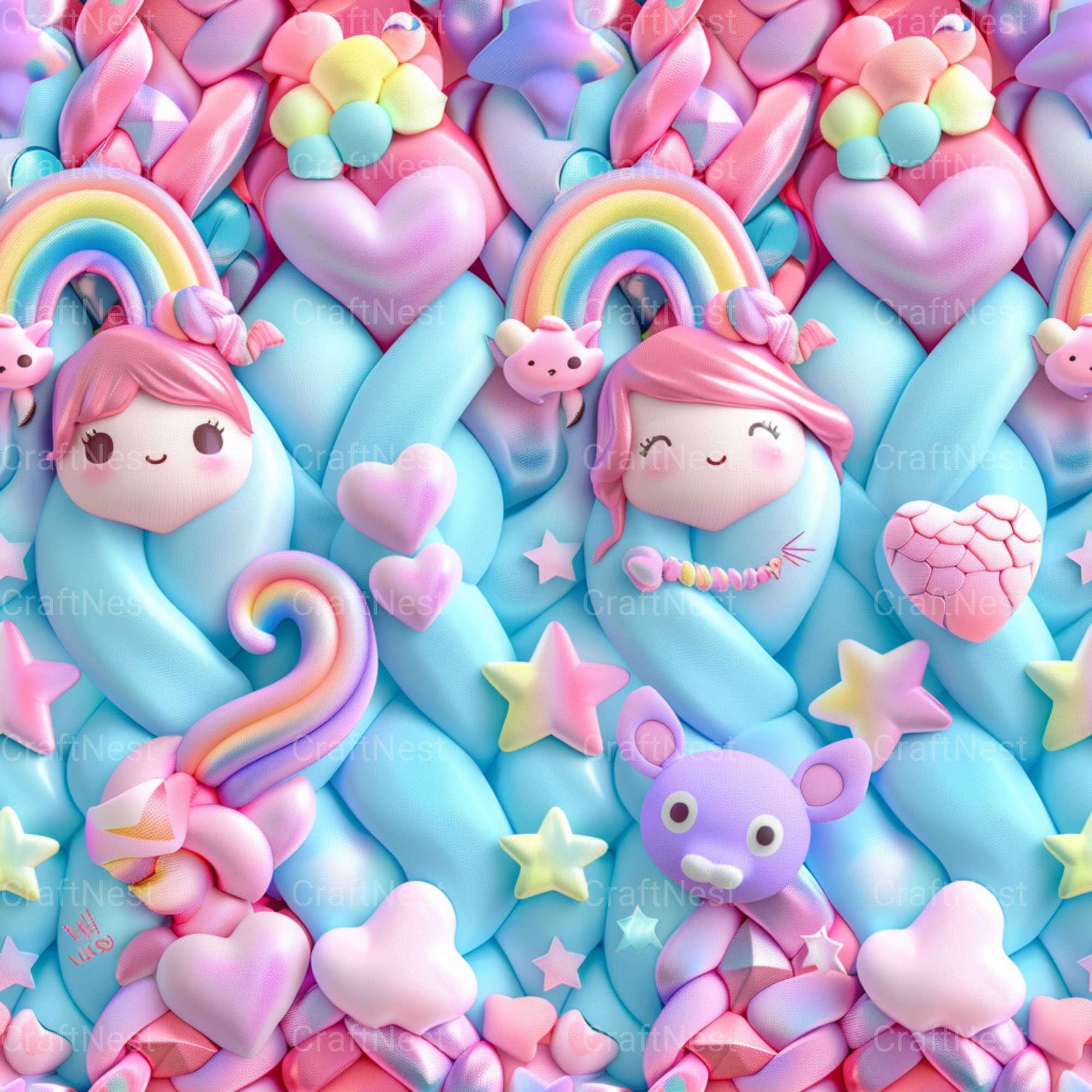 Pastel Doll Textures - CraftNest - Digital Crafting and Art