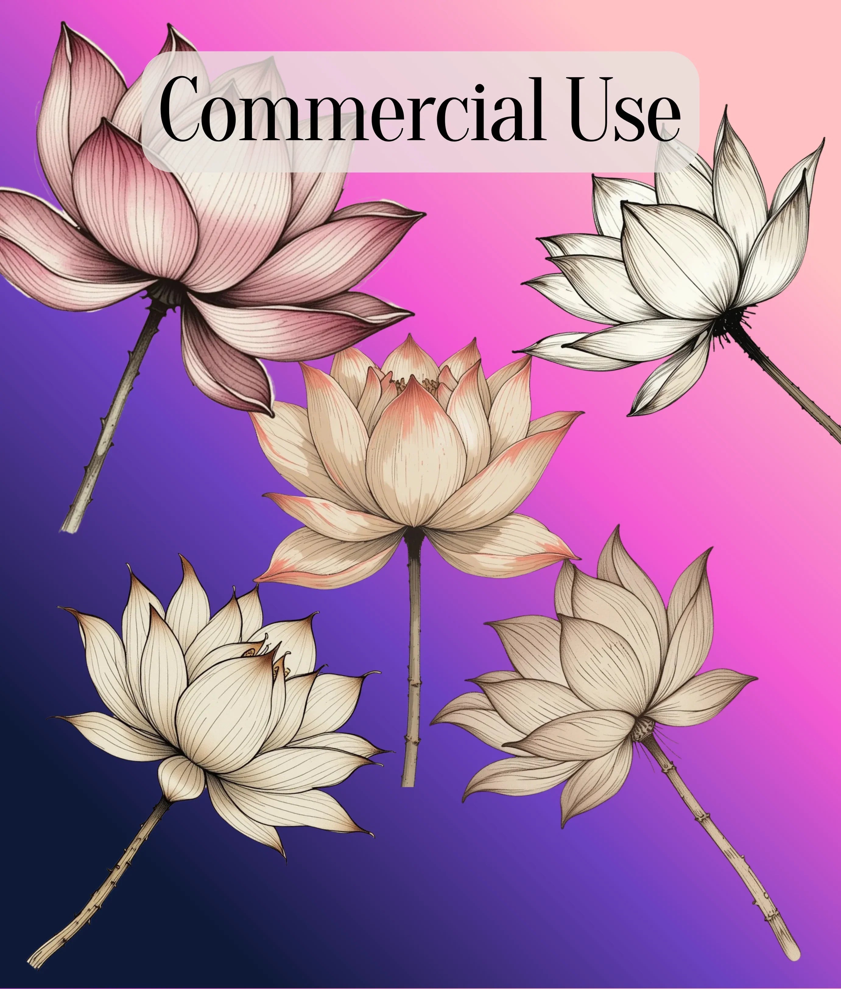 Japandi Botanical Clipart Bundle - CraftNest - Digital Crafting and Art