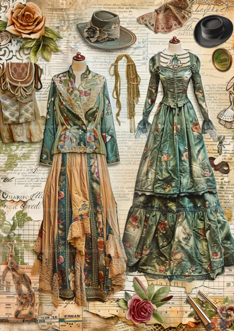 Fashion Junk Journal Pages - CraftNest - Digital Crafting and Art