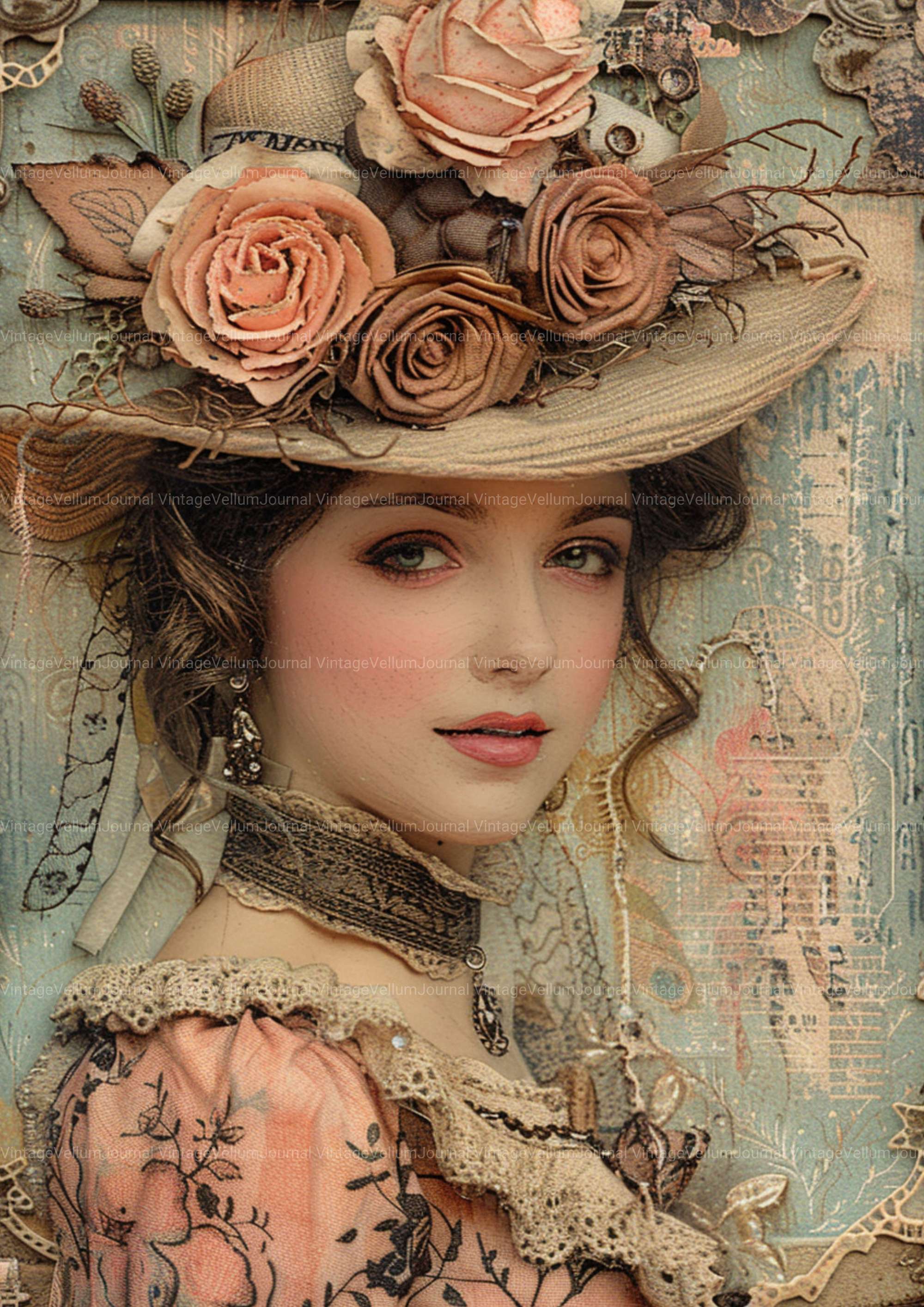 Woman Junk Journal Pages - CraftNest - Digital Crafting and Art