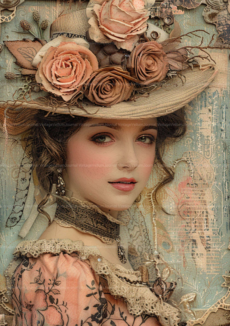 Woman Junk Journal Pages - CraftNest - Digital Crafting and Art