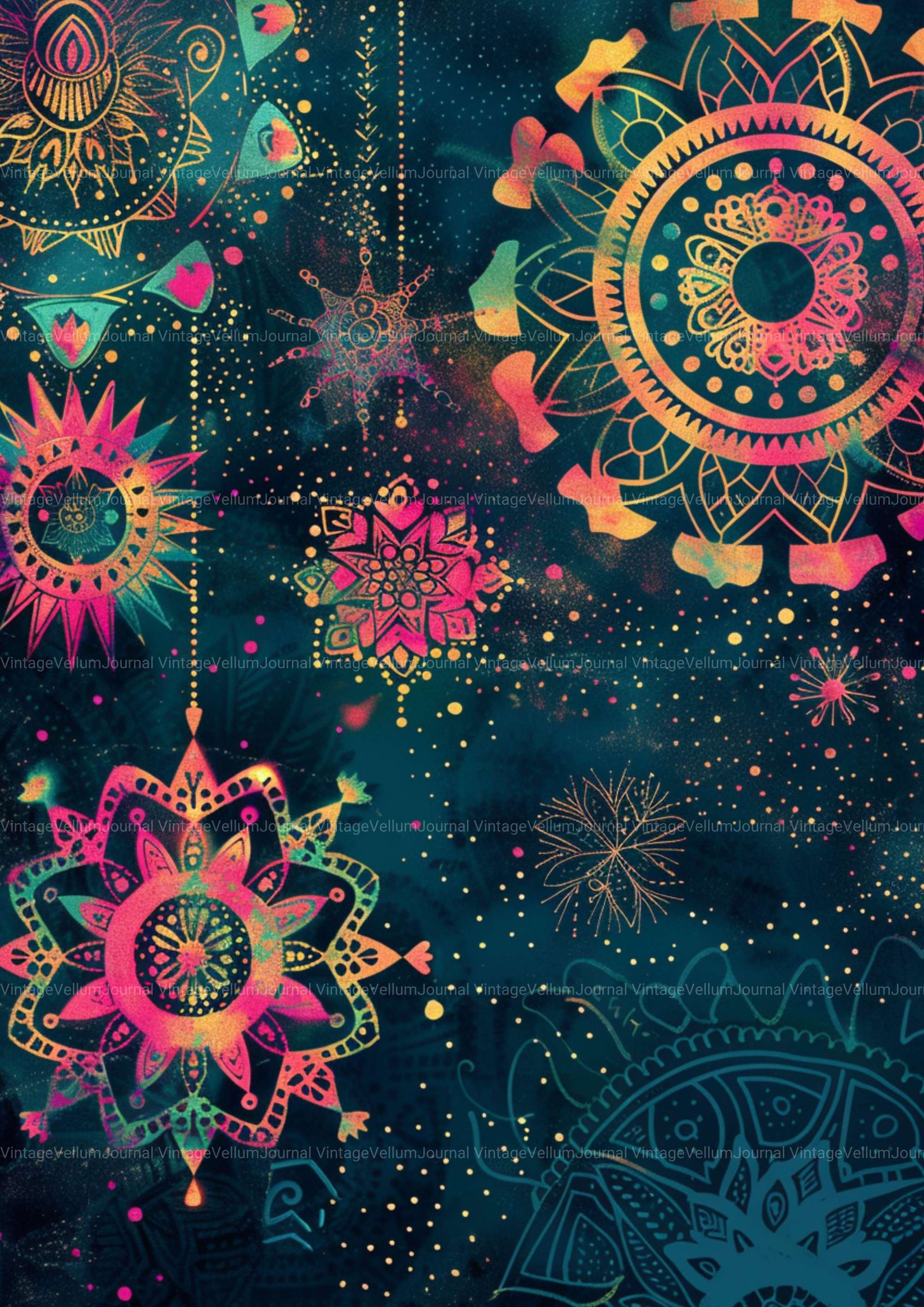 Mandala Junk Journal Pages - CraftNest - Digital Crafting and Art