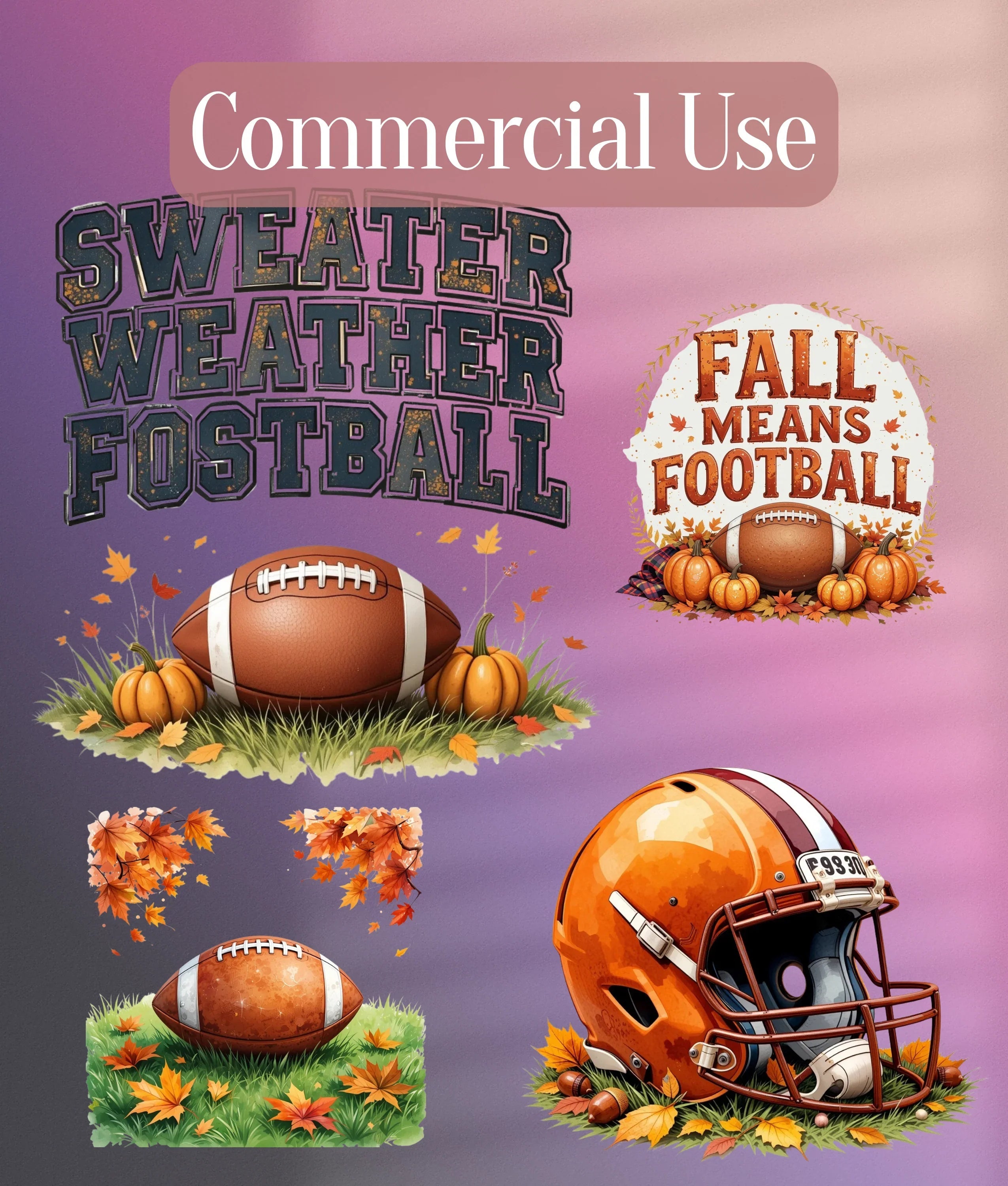 Football Season Clipart Bundle - CraftNest - Digital Crafting and Art
