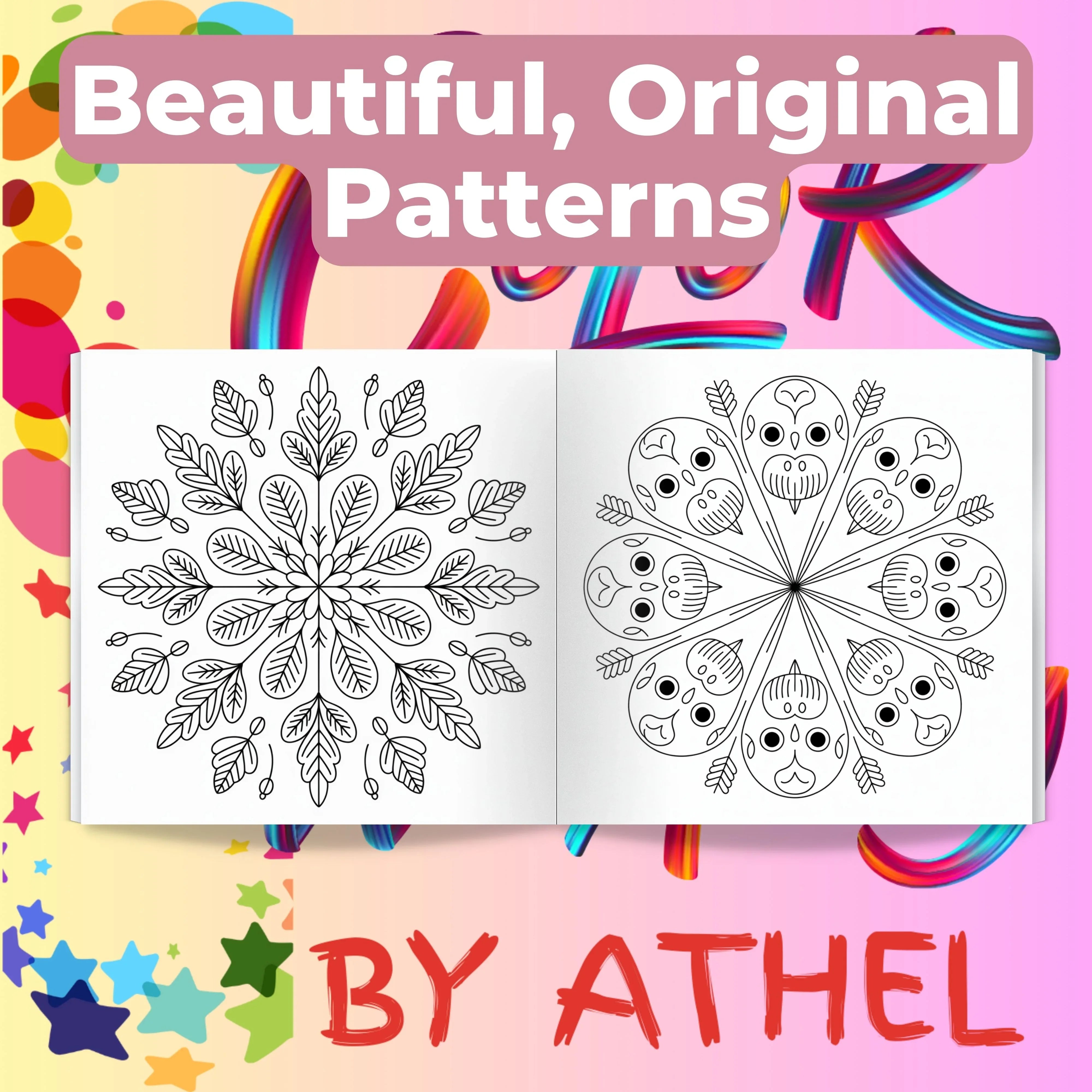 Whimsical Autumn Mandalas Coloring Book Bundle - CraftNest - Digital Crafting and Art