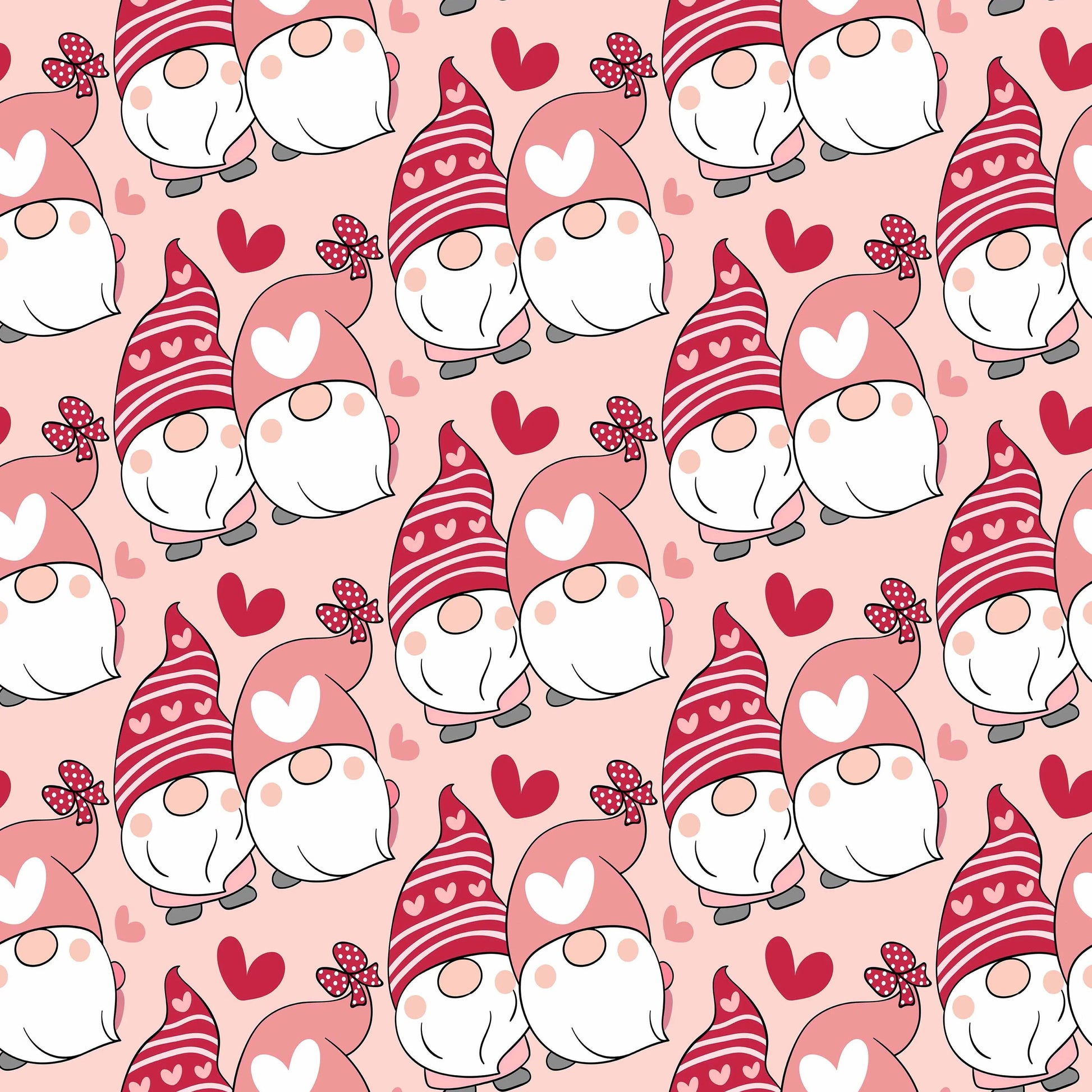 Valentines Day Gnome Seamless Digital Paper - CraftNest - Digital Crafting and Art