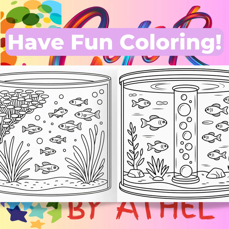 Aquarium Coloring Book Bundle - CraftNest - Digital Crafting and Art