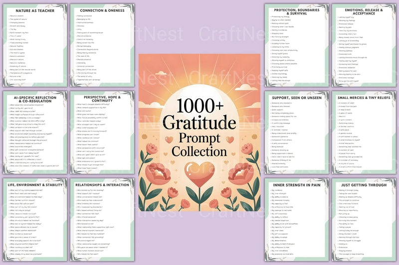 Gratitude Prompt for Reflection and Mindfulness - CraftNest - Digital Crafting and Art