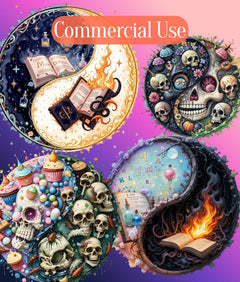 Yin Yang Halloween Clipart Bundle - CraftNest - Digital Crafting and Art